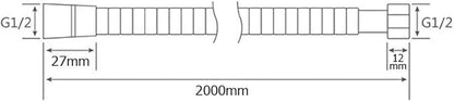 Shower Hose Replacement,79-Inch Extra Long Shower Head Hose,Bidet Shower Hose Attachment Titanium Gold