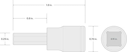 TEKTON 3/8 Inch Drive x 5.5 mm Hex Bit Socket | SHB13205