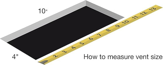 Rocky Mountain Goods Floor Register Vent for 4-Inch by 10-Inch Vent Openings (Item Dimensions 11.5 x 5.5") - Easy Adjust Air Supply Lever - Premium Finish - Heavy Duty to Allow Walk on use (White)