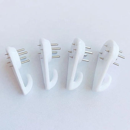 Invisible Nail Screws 5PCS Kjiaiyuo White Powerful Concrete Hard Wall Picture Hooks Non-Trace Hanging Hook Traceless Nail Wall Hook for Picture Photo (3cm1.18 Length)