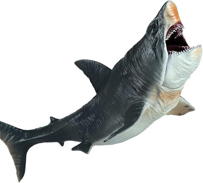 EOIVSH Large Megalodon Shark Toy, Plastic Ocean Animal Figurine, Realistic Sea Monster Toy Figure for Collection Gift, Bath Toy, Cake Topper