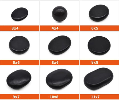 Ciieeo 2pcs Heating Stones for Massage Massaging Rocks hot Stones for Massage Massage stoness Marble Massage Stones Basalt Massage spa Relaxing Black Major hot Back Pain