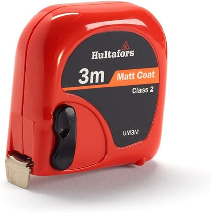 Hultafors 369003 Short Tape Steel UM 3M, Black/Red
