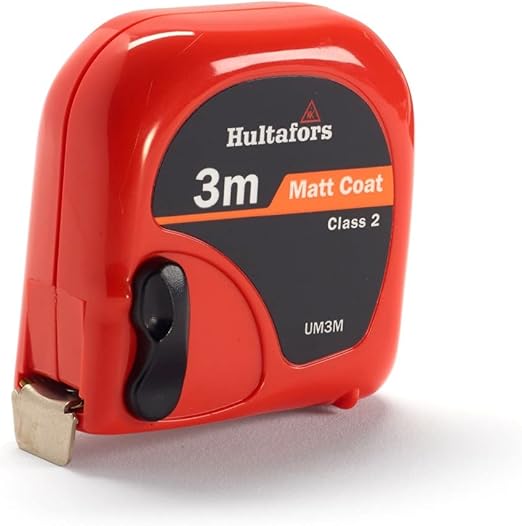 Hultafors 369003 Short Tape Steel UM 3M, Black/Red