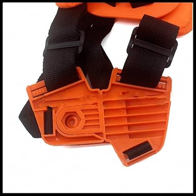 Shoulder Strap for Weed Eater Trimmer, Adjustable Brush Cutter Double Shoulder Belt, Gardening, Harness Weed Accessories Leaf Brower Orange Black