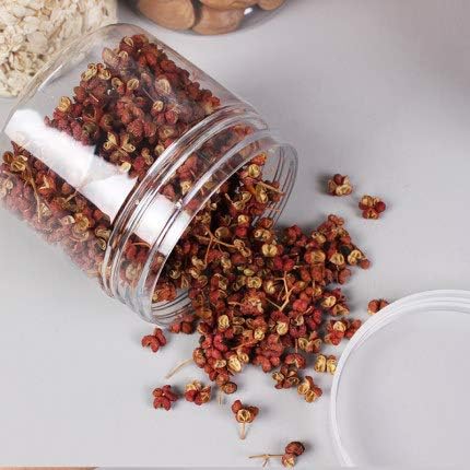 Lawei 12 Pack Plastic Jars with Lids, 16 Oz Clear Storage Jars with Black Screw Lids, Refillable Round PET Plastic Containers Wide Jar for Dry Food, Spice, Nuts, Candies, Honey Jam