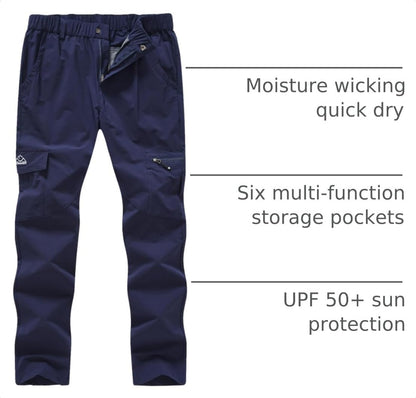 YSENTO Women's Hiking Pants Lightweight Stretch Quick Drying UPF 50 Camping Travel Work Cargo Pants 6 Pockets