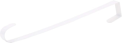 Sattiyrch 12" Wreath Hanger for Front Door,Steel Over The Door Hanger Hook,Wreath Door Hanger (White,1)