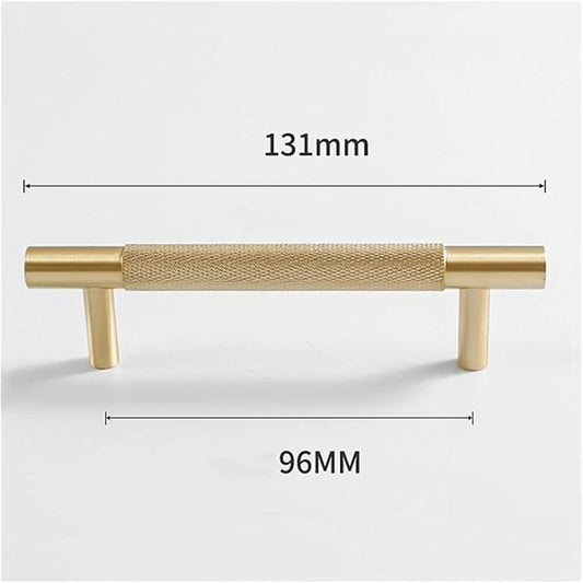 Door Handles Hardware Furniture Cabinet Brass Handles, Wardrobe Cabinet Door Handles,Single Hole (Size : Hole Centers: 96mm)