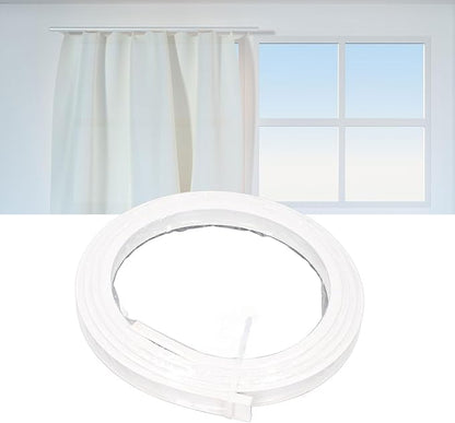Curtain Track, Bendable Curved Curtain Rail, Mute Smooth Slider Track for for Home, Office, and Hotel Privacy Divider, White