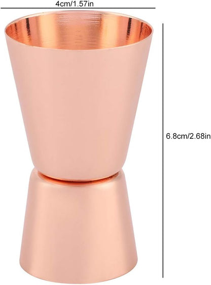 Double Side Jigger 15ml 30ml, spotless Steel Cocktail Measucircle Cup, tending Jigger for and Home Use, Rose Gold