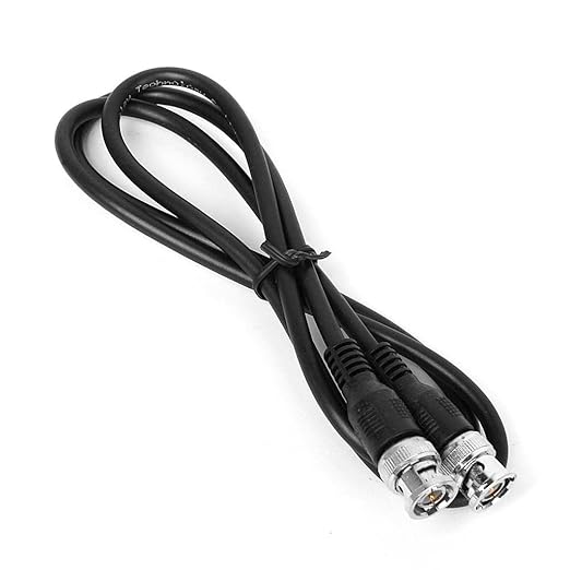 1m BNC Cable - RG58 Coaxial Cable for CCTV Camera - BNC Male to BNC Male Connectors