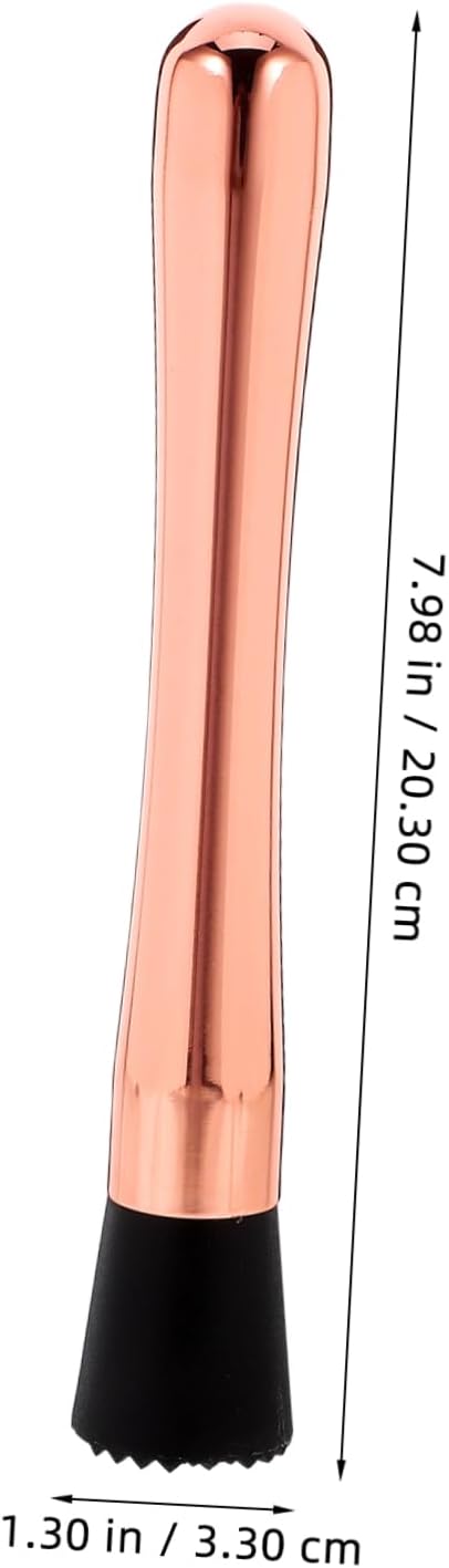 Healifty Crushed Popsicles Fruit Masher Bartending Tools Cocktail Muddler Lemon Smasher Muddler for Lemonade Muddler for Cocktails Bartending Supplies Stainless Gold