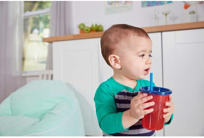 The First Years Take & Toss Straw Cup, Boy, 10 oz, Multicolor, 4 Count