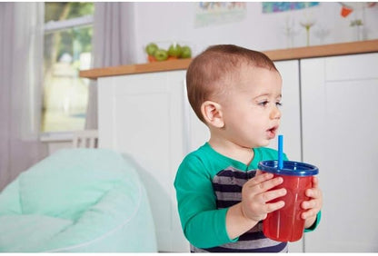 The First Years Take & Toss Straw Cup, Boy, 10 oz, Multicolor, 4 Count