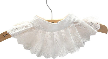 Lace White Collar Clown Neck Ruffle, Fake Collar Draculaura Shirt Accessories, Lace Neck Dicky Collar Woman Girl Pet Judge Nun Costume, Faux False Collars Dickey Collard Blouse