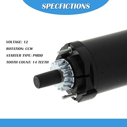 Starter Motor Replacement for Kohler SV540 SV541 SV590 SV600 SV610 SV620, Courage Single 18 19 20 21 HP,Johnson Electric 2009801 2009805 2009806 2009808 Mower Toro LX425 LX460 LX465 Z4200 Z4220