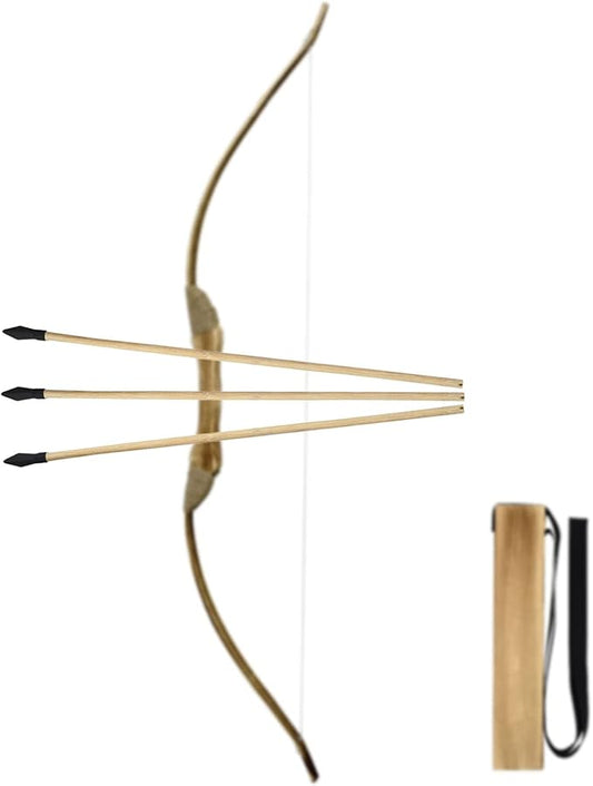 20 Pcs Wooden Arrows Soft Rubber Tips, 17 Inch Handmade Wooden Toy Arrow for Kids and Beginners, Archery Bows Outdoor Play Cosplay Costume Decoration