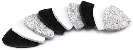 Honbay 9pcs Felt Picks for Guitar, Ukulele, Bass (Black, White, Gray)