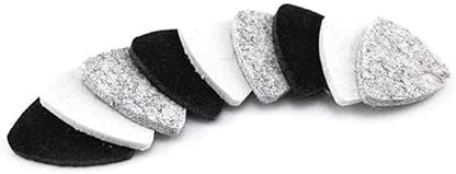 Honbay 9pcs Felt Picks for Guitar, Ukulele, Bass (Black, White, Gray)