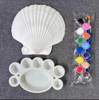 6 PCS Large Scallop Shells 4-5 inch Natural White Scallop Shells from Sea Beach for DIY Craft Decor