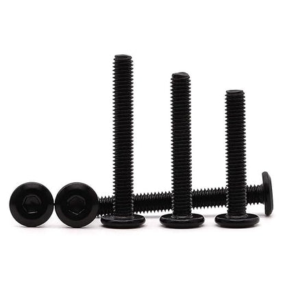 14-20 x 58" (30 PCS) Flat Head Socket Cap Screw, 304 Stainless Steel 18-8 Binding Screws, Full Thread, Connection Bolts, Furniture Bolts, Black Coated