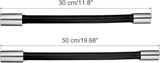 uxcell 2pcs Foaming Extension Tube, Faucet Lengthen Extender, Sink Drain Extension Tube, Bathroom Faucet Extender, Extension Flexible Water Hose Adapter Gray (30cm/50cm)