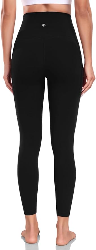 HeyNuts Workout Pro/Yoga Pro 7/8 Leggings with Side Pockets for Women, High Waisted Tummy Control Compression Pants 25''