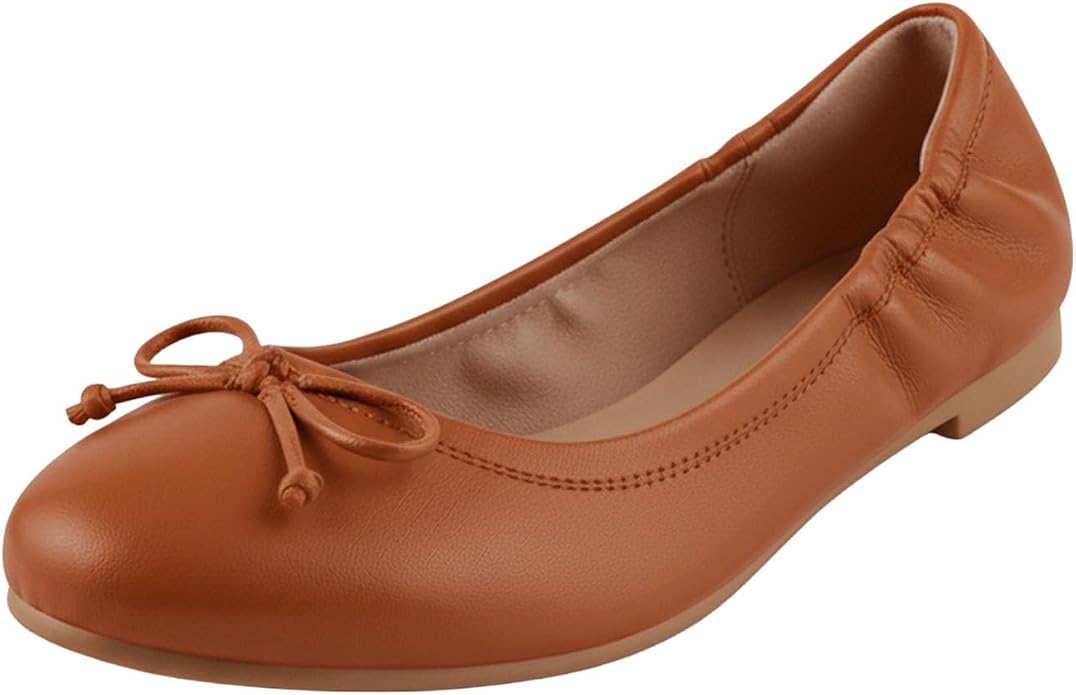 Baby Blue Size 11 EMMA NEW YORK Women's Flats Round Toe Comfort Elastic Flats | Ballet Flat, Faux Leather, Pull On, Grippy Outsole.