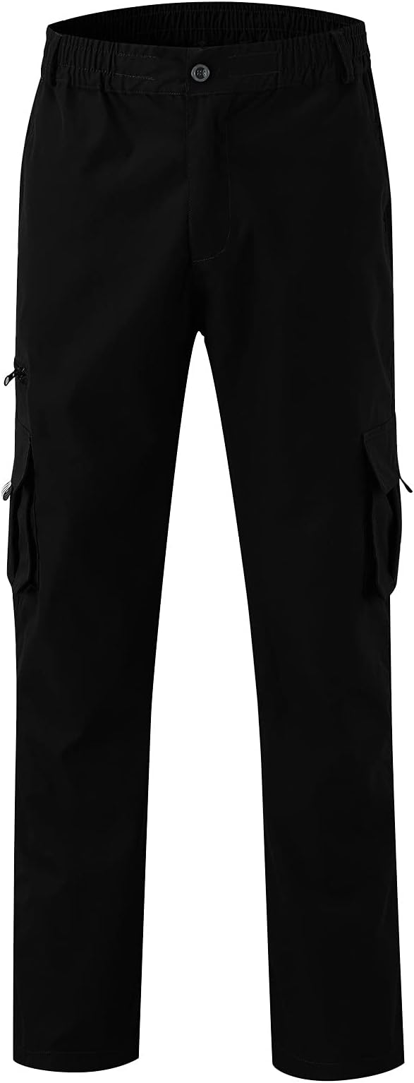 Cargo Work Pants for Men Classic-Fit Ripstop Lightweight Trousers Casual Tactical Hiking Bottom Pant Multi-Pockets