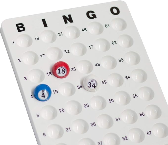 GSE Games  Sports Expert Bingo Master Board for 78" Balls, White Calling Board for Bingo Game, Great for Parties, Large Groups, Family Game Nights