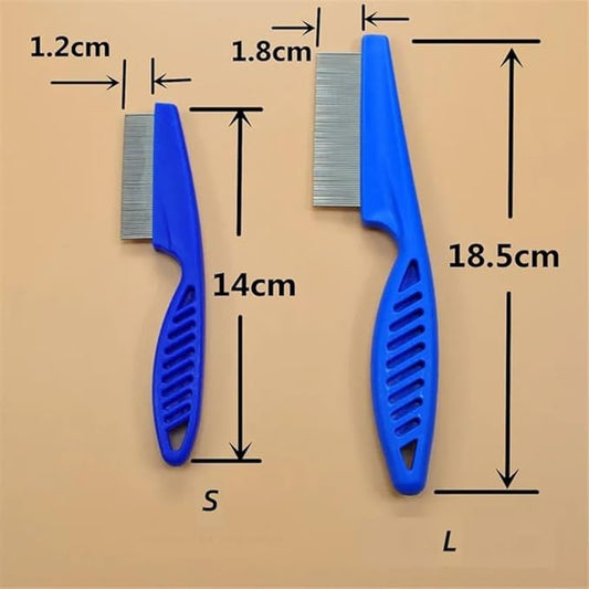 Dog Grooming Combs for Grooming Shedding, Fine Tooth Comb for Dogs with Handle(Color:Purple,Size:14cm)