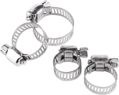 8pcs Adjustable Stainless Steel Screw Band Hose Clamps Fuel Pipe Worm Gear Clip,13mm,19mm