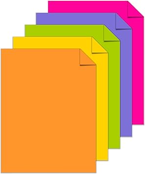 Neenah Astrobrights(R) Bright Color Paper, 8 12in. x 11in., 24 Lb, Assorted Colors, Ream Of 500 Sheets, 21289