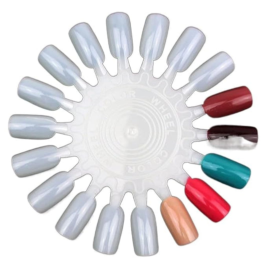 HomeSoGood 10Pcs Acrylic Nail Tips False Fake Nail Tips,Swatches Wheels Nail Art Color Polish Display Wheel for Manicure