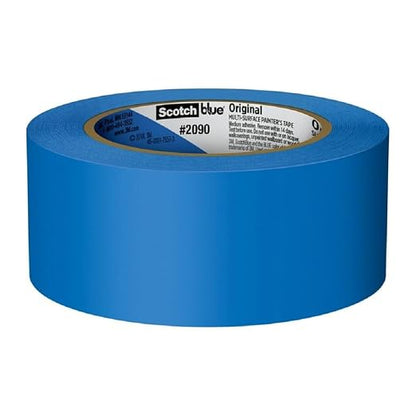 ScotchBlue Original Multi-Surface Painters Tape, 2 Inch Wide (1.88 in. x 60 Yds), 1 Roll Blue Paint Tape Protects Surfaces & Removes Easily, Masking Tape for Indoor and Outdoor Use (2090)