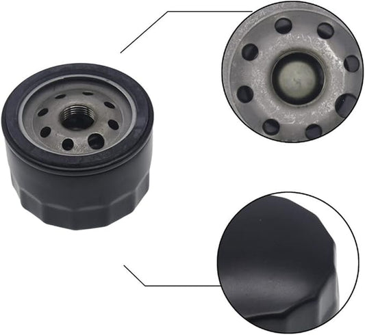 2 Pack 49065-0721 49065-7007 Oil Filter with Fuel Filter Compatiable with Kawasaki FR691V FR730V FR651V FR541V FR600V FX600V FS730 FX600V 4 Cycle Engine AM125424 GY20577 Lawn Mower Engine Parts