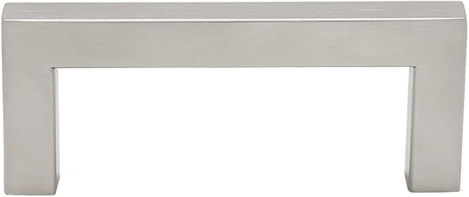 Gobrico Square Kitchen Cabinet Pulls and Knobs Brushed Nickel Bar 3" Hole Centers 3-2/5" Overall Length JS10HSS76 1 Pack
