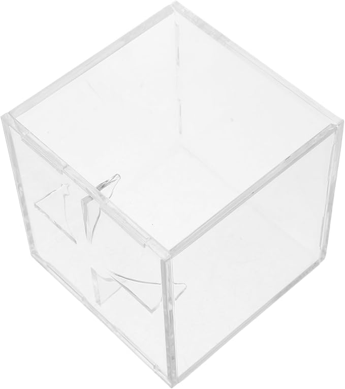 Toyvian Baseball Display Box Transparent Acrylic Baseball Holder for Memorabilia Elegant Cube Design for Home and Office Decoration Durable Protection and Clear Visibility