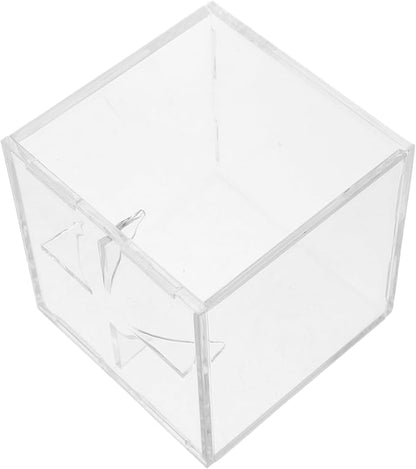 Toyvian Baseball Display Box Transparent Acrylic Baseball Holder for Memorabilia Elegant Cube Design for Home and Office Decoration Durable Protection and Clear Visibility