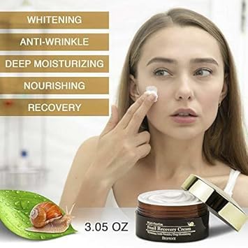 Deoproce Snail Recovery Cream Snail Mucus Effect, Korean Skin Care, Multi functional Face Snail Mucin Cream, Anti wrinkle, Deep moisturizing Korean Day Cream