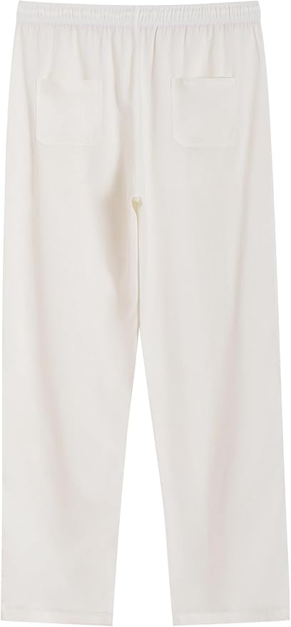 Latuza Men's 34"/36" Inseam Tall Linen Pants Relaxed Fit Casual Pants