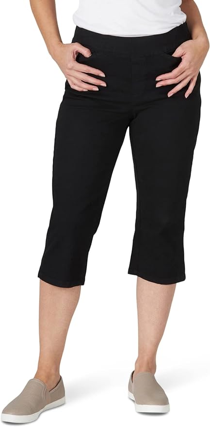 Chic Classic Collection Women's Easy Fit Elastic Waist Pull-On Capri