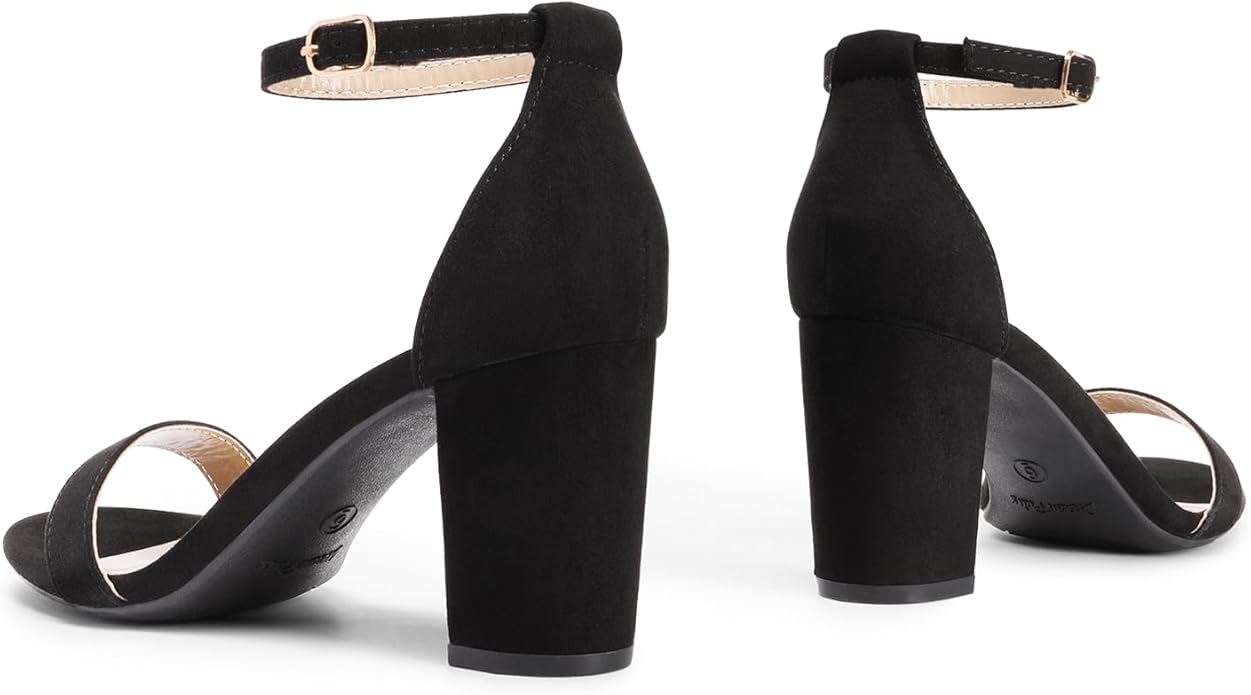 DREAM PAIRS Women's Chunk Low Heel Pump Sandals