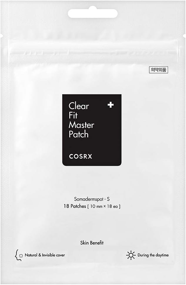 COSRX Clear Fit Master Patch 18 Patches  Healing Pimple Patches for Blemishes and Zits  Hydrocolloid Dressing  Quick  Easy Spot Treatment