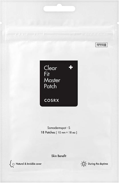 COSRX Clear Fit Master Patch 18 Patches  Healing Pimple Patches for Blemishes and Zits  Hydrocolloid Dressing  Quick  Easy Spot Treatment