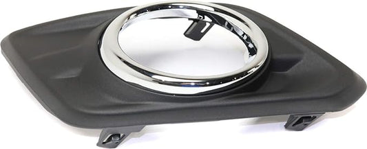 Garage-Pro Fog Light Trim Compatible with 2014-2016 Nissan Rogue Textured Black Front, Driver Side