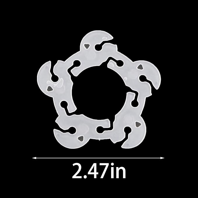 TAODAN 50PCS 6cm Reusable White Plastic Balloon Arch Clips Suitable for Birthday Party Weddings Celebrations Christmas
