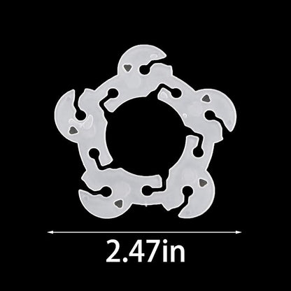 TAODAN 50PCS 6cm Reusable White Plastic Balloon Arch Clips Suitable for Birthday Party Weddings Celebrations Christmas