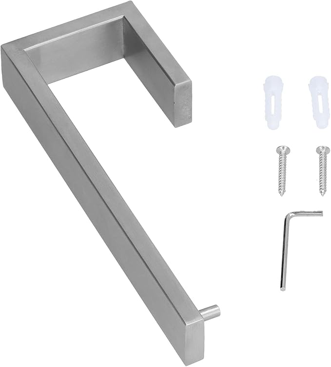 304 Stainless Steel Towel Rack | Bathroom Towel Holder with Protective Coating | Wall Mounted Hand Towel Rack for Bathroom/Kitchen/Laundry Room | Brushed Finish, Simple to